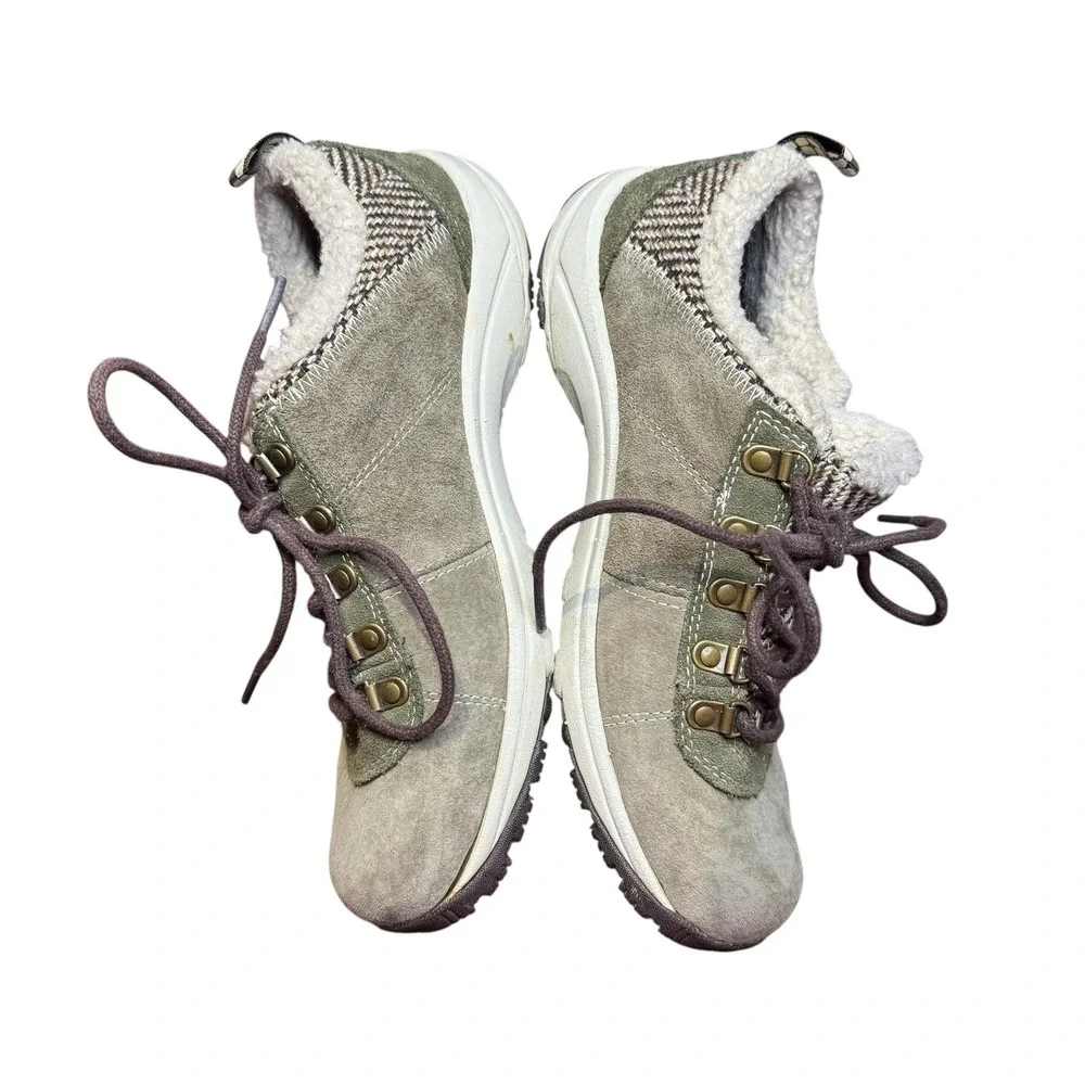 Merrell Shoes Womens Size 8 Dark Olive Ivory Faux Fur Lined‎ Hiking Winter Boots